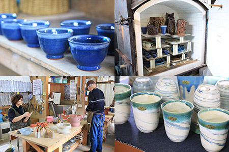 446.摩周ブルー 職人 手作り ビールカップ 1個 工芸品 民芸品 陶芸 川湯温泉 北海道 弟子屈町