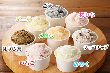 1335.アイスクリーム ジェラート 食べ比べ 8個 アイス 美味しさ 自慢 C セット 手作り 北海道 弟子屈町
