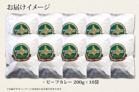 507.ビーフカレー 10個 セット 中辛 牛肉 業務用 レトルトカレー 野菜 備蓄 まとめ買い 北海道 弟子屈町