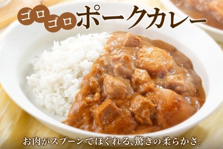 776.ポークカレー 10個 中辛 じゃがいも ポーク 豚 業務用 レトルトカレー 保存食 備蓄 まとめ買い 北海道 弟子屈町