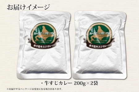 777.牛すじカレー 2個 中辛 じゃがいも 牛 牛肉 肉 業務用 レトルトカレー 保存食 備蓄 まとめ買い 北海道 弟子屈町