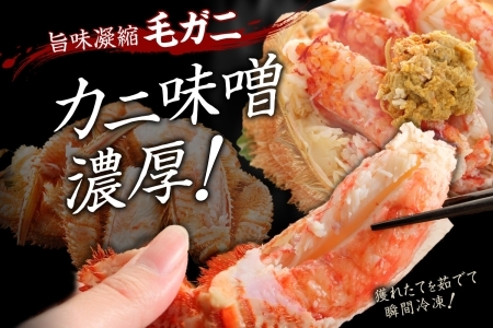 2101. ボイル毛蟹姿 800g 食べ方ガイド・専用ハサミ付 カニ かに 蟹