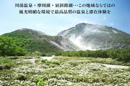 【北海道ツアー】272. 「カニづくしコース × 宿泊セットプラン」 ひがし北海道 弟子屈町 川湯温泉 旅行券 宿泊券 旅行チケット【1泊2日×2名分】【オールシーズン】【土日祝プラン】 