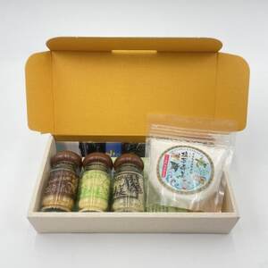 長願寿セット 塩夢寿美1袋200＆卓上塩3種(カレー、ゆず、爽快ピリ辛ブレンド)【1517039】