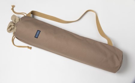 「琉球帆布」ヨガマットケースA（カフェ）- ヨガ マットケース 収納 帆布 手づくり ハンドメイド 軽い 丈夫 布 人気 シンプル おしゃれ 琉球帆布 手仕事 伝統技術 沖縄県 八重瀬町【価格改定】