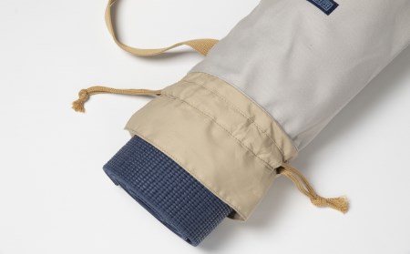 「琉球帆布」ヨガマットケースA（ライトグレー）- ヨガ マットケース 収納 帆布 手づくり ハンドメイド 軽い 丈夫 布 人気 シンプル おしゃれ 琉球帆布 手仕事 伝統技術 沖縄県 八重瀬町【価格改定】