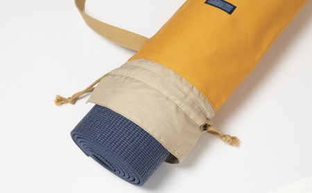 「琉球帆布」ヨガマットケースA（サフラン）- ヨガ マットケース 収納 帆布 手づくり ハンドメイド 軽い 丈夫 布 人気 シンプル おしゃれ 琉球帆布 手仕事 伝統技術 沖縄県 八重瀬町【価格改定】