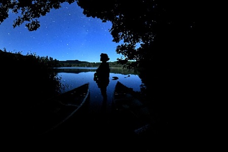 鶴居村 ヒッコリーウィンド　夜の星空カヌー体験　チケット1枚1名様