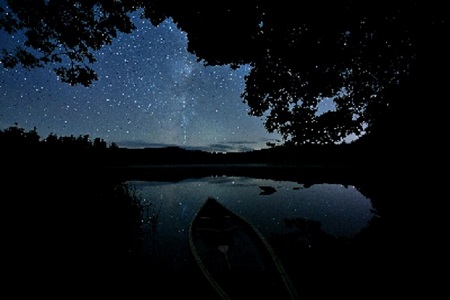 鶴居村 ヒッコリーウィンド　夜の星空カヌー体験　チケット1枚1名様