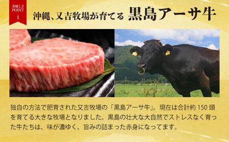 黒島アーサ牛セット ( ハンバーグ 150g×8 サーロイン 150g×2 アーサ 250g )