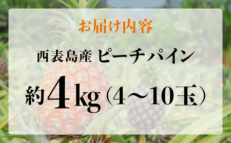 アララガマ農園発祥のピーチパイン。香り高く女性人気NO.1!国内流通量1%未満、幻の完熟ピーチパイン ピーチパイン4kg(4~10玉)