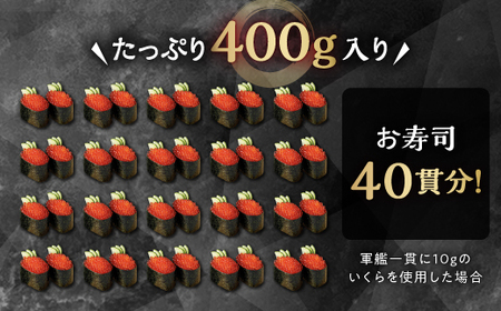 【訳あり】ひめしずく 400g(200g×2) いくら醤油漬け 小分けパック_I009-0944