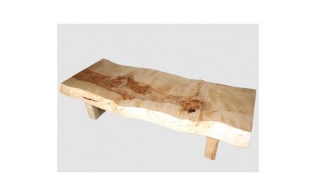 【35】座卓（テーブル）マカバ・一枚天板【厚さ約7.5cm】_I270-30009209