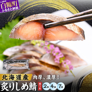 【ふるさと納税】北海道産 炙りしめ鯖 7枚 (お試し小サイズ) ふるさと納税 魚 北海道 〆鯖 しめさば シメサバ 〆サバ ふるさと 鯖 小分け おつまみ 酒の肴 日本酒 酒 魚介 海鮮 冷凍 国産 人気 年末年始 白糠町_A010-1623