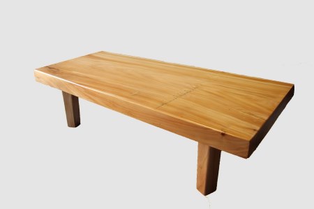 【53】座卓（テーブル）バッコヤナギ・一枚天板【厚さ約6.5cm】_I234-30009278