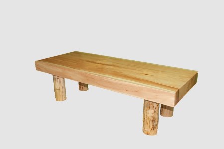 【57】座卓（テーブル）バッコヤナギ・一枚天板【厚さ約8.0cm】_I234-30009282