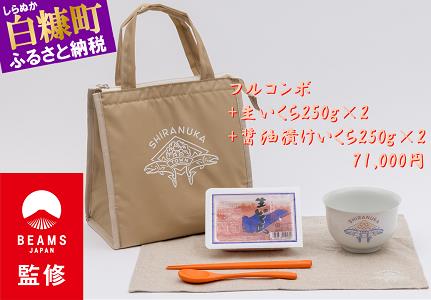 【BEAMS JAPAN監修】北海道海鮮紀行生いくら特製フルコンボセット【いくらぼうる(丼)+いくらすぷーん(匙)+いくらすてぃっく(箸)+いくらまっと(ランチョンマット)+いくらばっぐ(保冷バッグ)+生いくら(250g×2)+醤油漬けいくら(250g×2)】_I071-0772