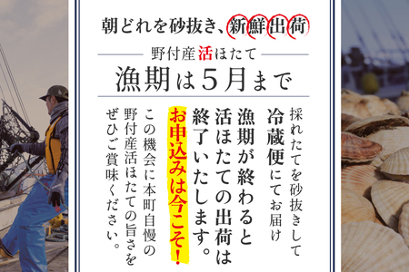 【先行予約】北海道野付産活ホタテ 3kg(10枚前後)【KO0000001】
