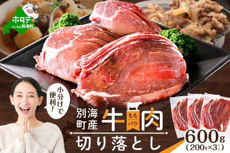 北海道 別海町 産 牛肉 切り落とし 600g（200g×3パック）【CO0000004_011】