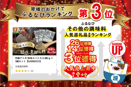別海アニキ(旨味スパイス)小袋2g×3袋セット【AJ0000121】