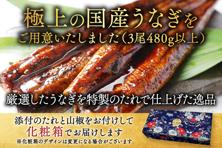 (6月発送)国産 大 特上うなぎ 2尾 合計 320g 以上