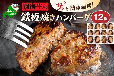  北海道 別海町産 別海牛入り合挽ハンバーグ（80g×12個）×2箱【NB002JB00】