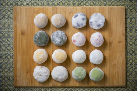 【定期便】一久大福堂 食べ比べ 大福セット 計32個 8種×各2個×2回配送 スイーツ 和菓子 北海道 別海町