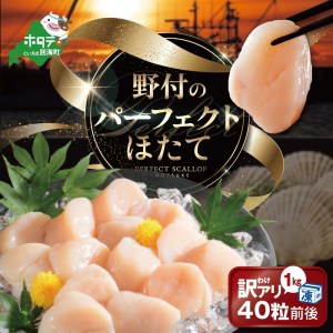 訳あり/サイズ不揃い】北海道 野付産 パーフェクト ホタテ 1kg 40粒