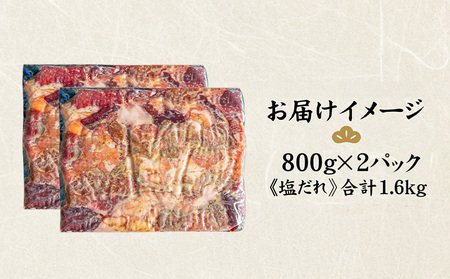 北海道産 厳選ホルモン盛り合わせ800g×2個(合計1.6kg)　塩だれ【57005】
