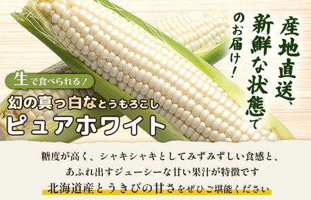 【2026年度発送分】上原農場直送　有機栽培とうもろこし (ピュアホワイト) 約5kg 約10本前後【66016】