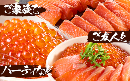 鮭親子丼セット【純標津産】2~3人前用 イクラ 北海道 人気 おすすめ サケ サーモン 魚卵 天然【配送不可地域:離島】【1176412】