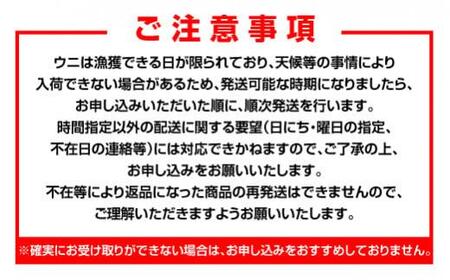 【先行予約】北海道知床羅臼産 天然エゾバフンうに（中）うに折  120g×2枚　2025年1月中旬から発送