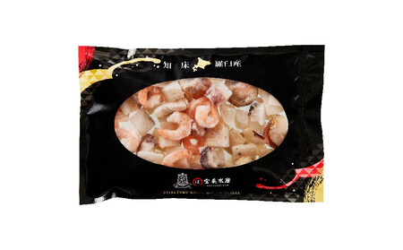 羅臼産 たこ イカをふんだんに使ったシーフードミックス えび 500g | タコ