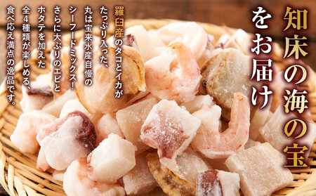 羅臼産 タコ イカをふんだんに使ったシーフードミックス ほたて 1kg