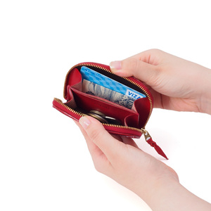 マルチコインケース レッド 革 天然 皮革 男女兼用 贈り物 ギフト プレゼント いたがき 名入れ有