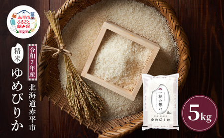 令和7年産 北海道 赤平産 ゆめぴりか 5kg 【限定寄附額】 白米 精米 米 北海道 ごはん ご飯 ライス おにぎり