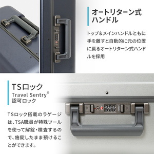 ICICLE フレームスーツケース Large_No.5804477 03(ネイビー)　旅 旅行 キャリー スーツケース かばん バッグ 国産 日本製 機内持ち込み 出張 大型サイズ 北海道 赤平市