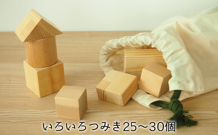 積み木 木製 おもちゃ いろいろ つみき 25～30個 日本製 工芸品 室内 遊び 知育 玩具 ファミリートイ ゲーム