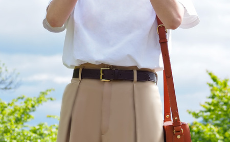 ベルト 30mm ダークブラウン いたがき ファッション小物 フリーサイズ  名入れ無