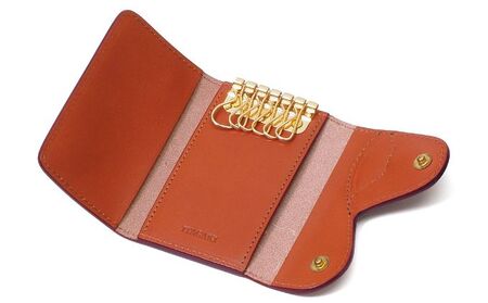 鞍 キーケース キャメル いたがき ファッション小物 ポケット付き 天然皮革 本革 手作り  名入れ有