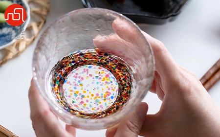 津軽びいどろ はなび金彩ロックグラス_装飾品・工芸品     雑貨・日用品 グラス・カップ 食器 _【1490229】