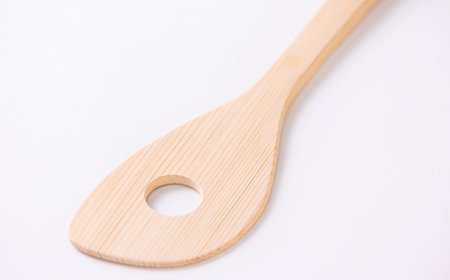 青森ヒバ　炒めベラ(穴あき)と菜箸セット_雑貨・日用品  キッチン用品 _【1499258】