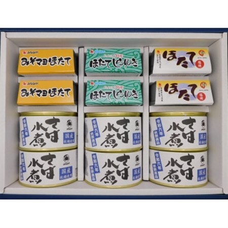 ほたておつまみセット3種 各2缶と秋鯖商品水煮 6缶の詰合せ_惣菜・加工品 魚 缶詰・瓶詰 _【1388017】