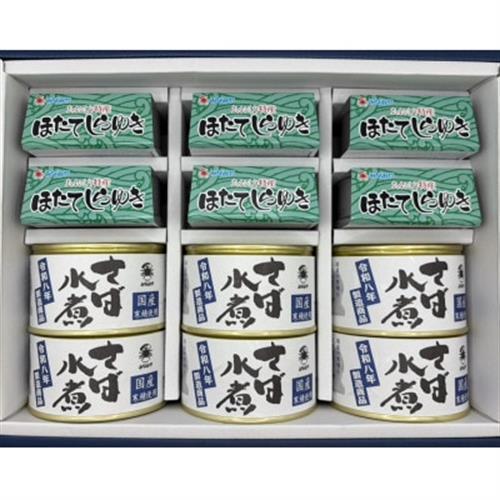 帆立のほぐし身マヨネーズ風調味料和えほたてしらゆき6缶と秋鯖水煮6缶詰め合わせ_惣菜・加工品 魚 缶詰・瓶詰 _【1388776】