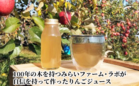 青森県弘前市産りんご果汁100％ ストレートりんごジュース 王林 180ml×5本セット