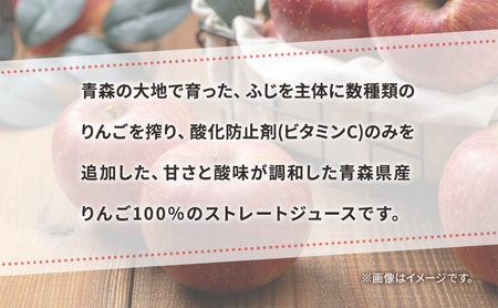 ストレートりんごジュース 「青い森の、大地の恵み。あおもりりんご100」 1000ml×6本