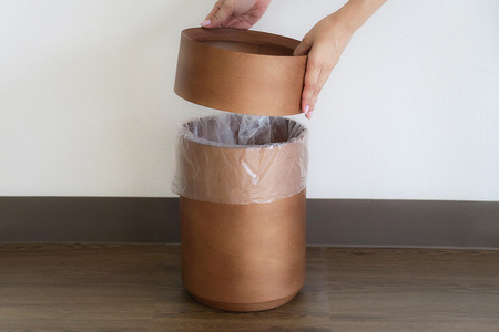 BUNACO 袋の見えないダストボックス(キャメルブラウン) ブナコ ゴミ箱 木製家具 おしゃれ シンプル