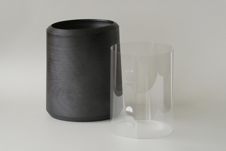 BUNACO ダストボックスtwist IV Mサイズ(ブラック) ごみばこ 木製家具 おしゃれ シンプル