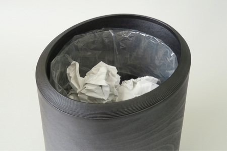 BUNACO ダストボックスtwist IV Mサイズ(ブラック) ごみばこ 木製家具 おしゃれ シンプル