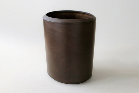 【寄附金額見直しました】BUNACO ダストボックスtwist　IV　Mサイズ（ダークブラウン） ごみばこ 木製家具 おしゃれ シンプル